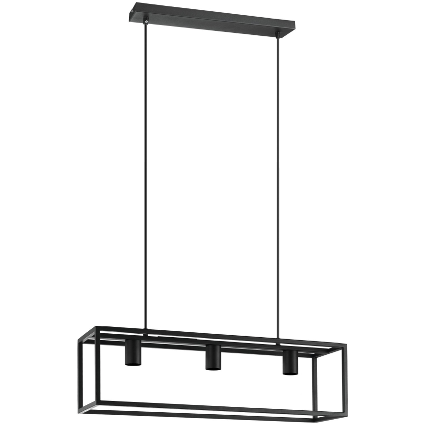 Eglo 43032 - Chandelier on a string ELDRICK 3xE27/40W/230V black