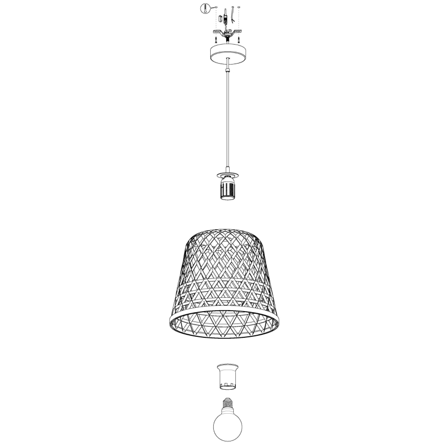 Eglo - Chandelier on a string 1xE27/60W/230V