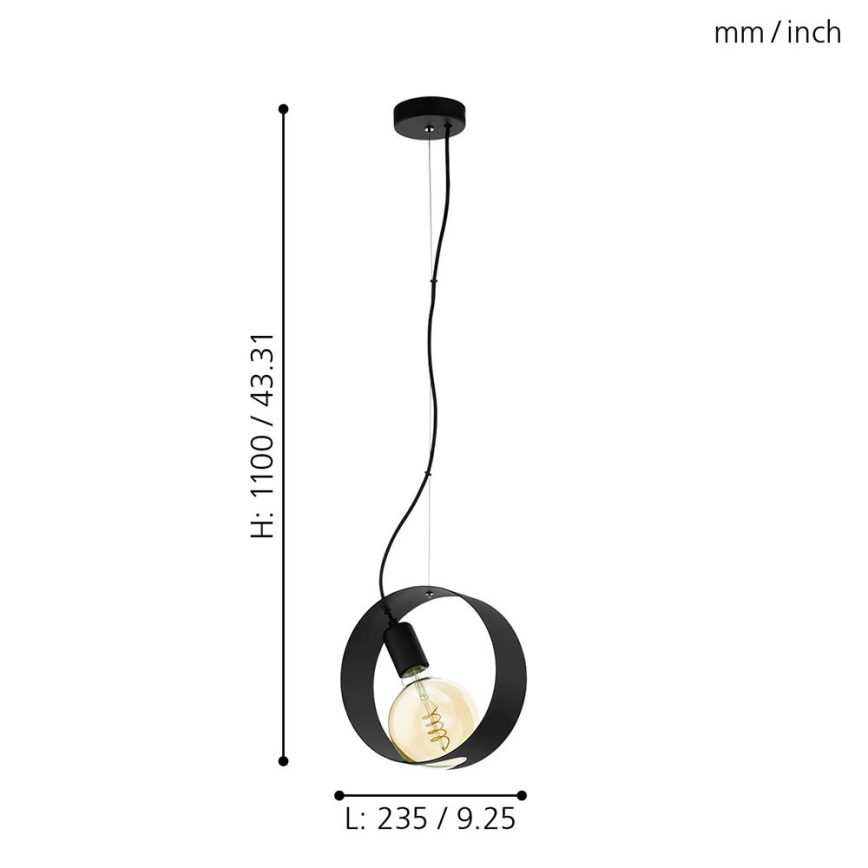 Eglo 43128 - MAIDENHEAD LED Pendant on Cable 1x E27/4W/230V