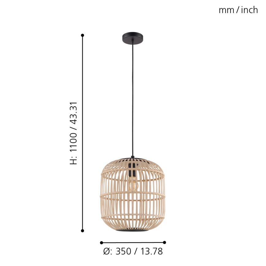 Eglo - Chandelier on a string 1xE27/28W/230V