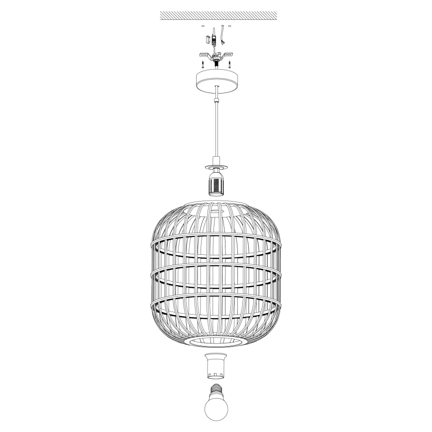 Eglo - Chandelier on a string 1xE27/28W/230V