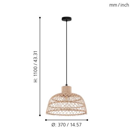 Eglo - Chandelier on a string 1xE27/40W/230V