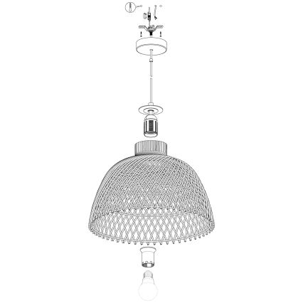 Eglo - Chandelier on a string 1xE27/40W/230V