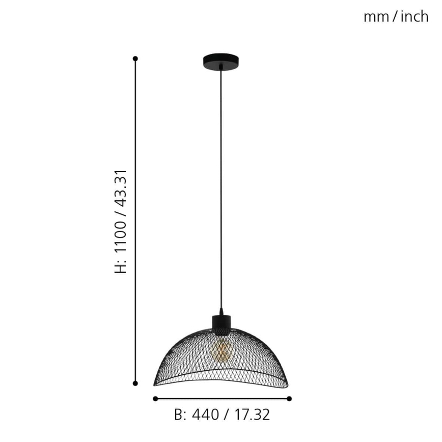Eglo - Chandelier on a string 1xE27/60W/230V
