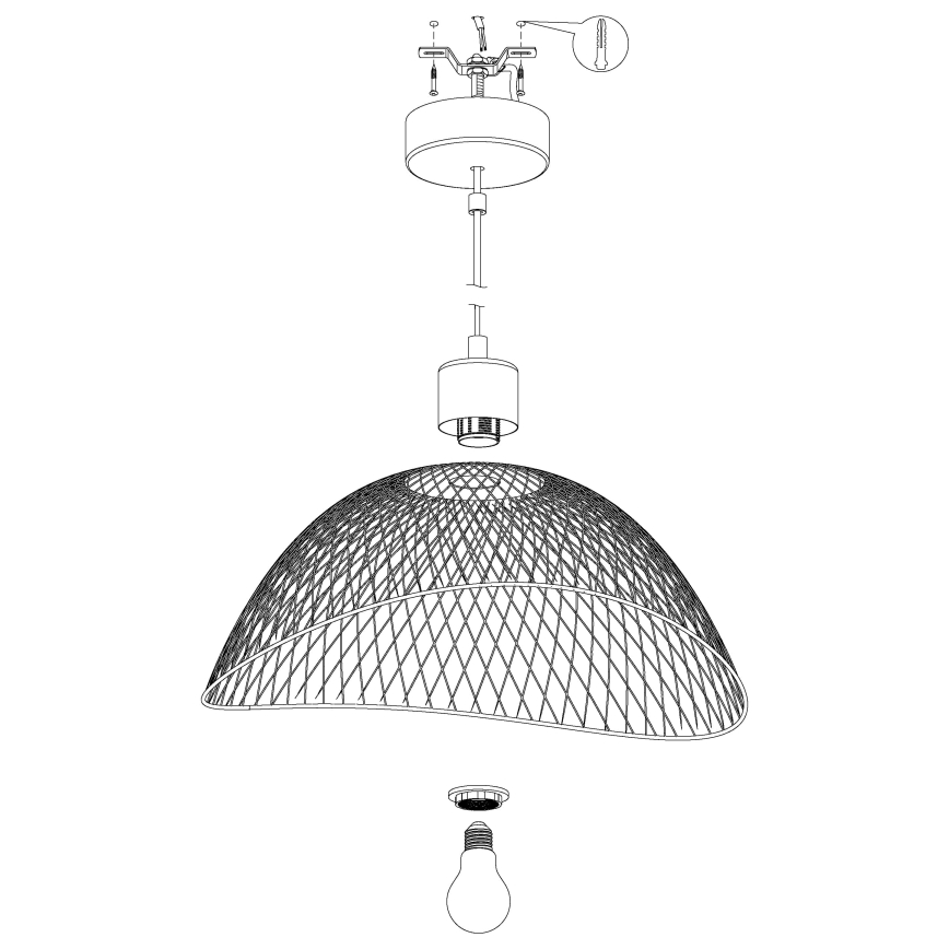 Eglo - Chandelier on a string 1xE27/60W/230V