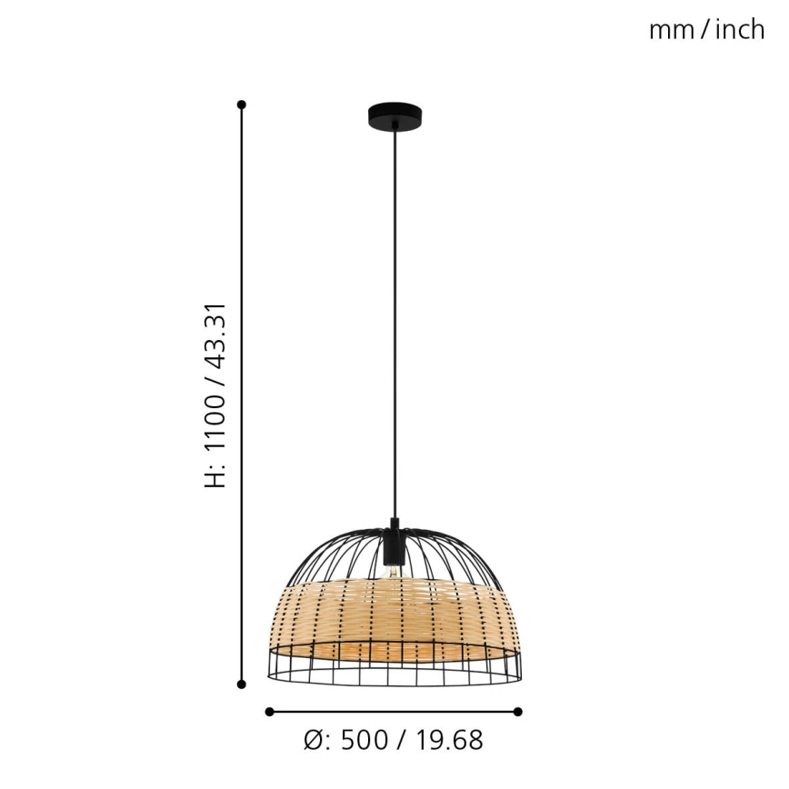 Eglo - Chandelier on a string 1xE27/40W/230V