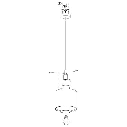 Eglo - Chandelier on a string 1xE27/40W/230V
