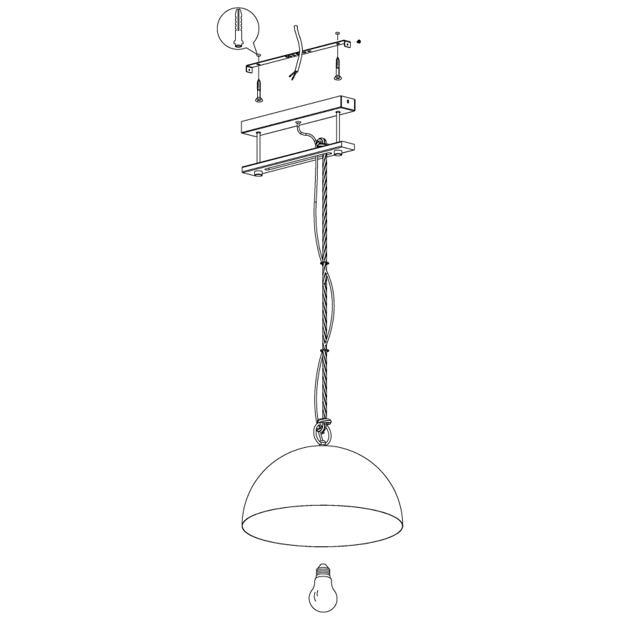 Eglo 43396 - HODSOLL Cable Pendant Light 1xE27/40W/230V
