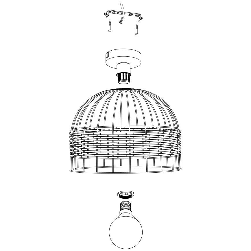 Eglo - Ceiling light 1xE27/60W/230V