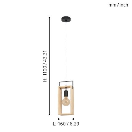 Eglo - Chandelier on a string 1xE27/40W/230V