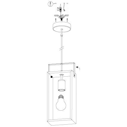 Eglo - Chandelier on a string 1xE27/40W/230V