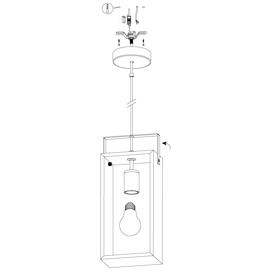 Eglo - Chandelier on a string 1xE27/40W/230V