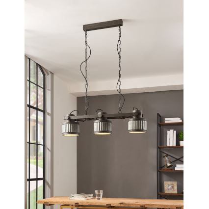 Eglo 43447 - TURROCK Chain-Hung Chandelier 3xE27/28W/230V