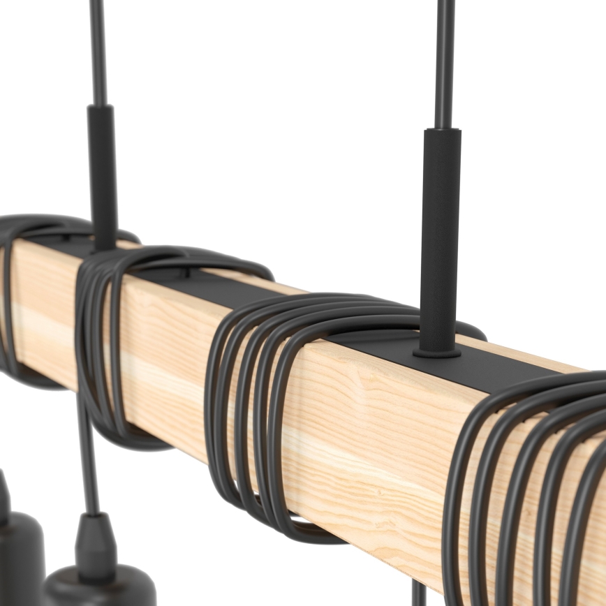 Eglo - Chandelier on a string TOWNSHEND 4xE27/60W/230V - FSC certified