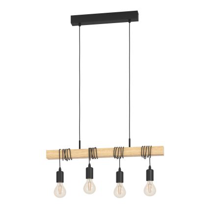 Eglo - Cable-suspended pendant light TOWNSHEND 4xE27/60W/230V