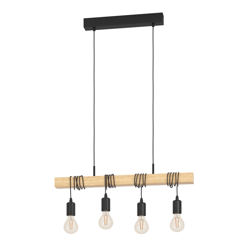 Eglo - Cable-suspended pendant light TOWNSHEND 4xE27/60W/230V