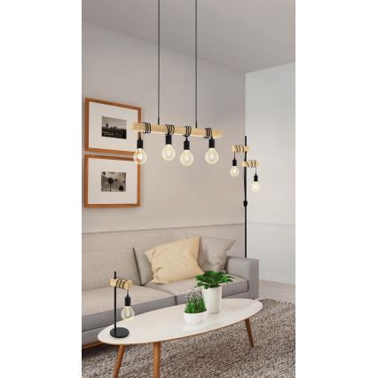 Eglo - Cable-suspended pendant light TOWNSHEND 4xE27/60W/230V