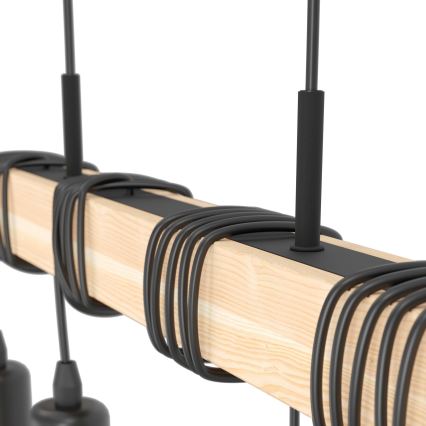 Eglo - Cable-suspended pendant light TOWNSHEND 4xE27/60W/230V