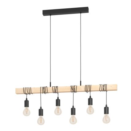 Eglo - Chandelier on a string TOWNSHEND 6xE27/60W/230V - FSC certified