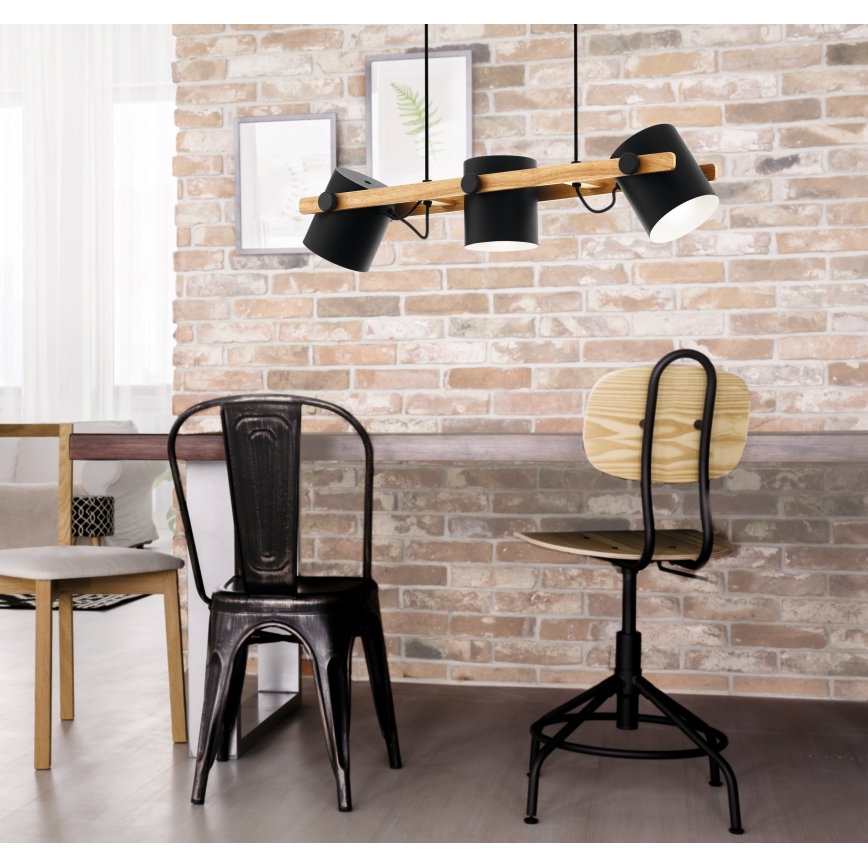 Eglo - Cable-suspended pendant light 3x E27/60W/230V