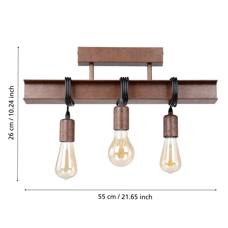 Eglo - Surface-mounted chandelier TOWNSHEND 3xE27/60W/230V