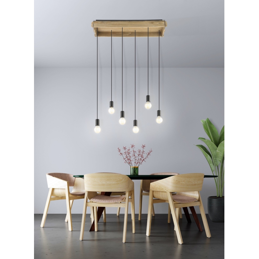 Eglo - Chandelier on a string 6xE27/40W/230V