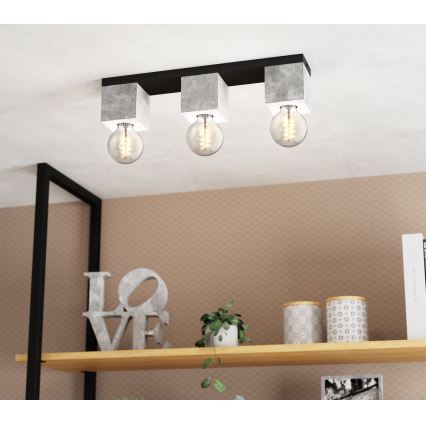 Eglo 43596 - PRESTWICK Surface-mounted ceiling light 3xE27/40W/230V