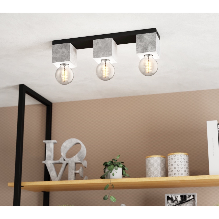 Eglo 43596 - PRESTWICK Surface-mounted ceiling light 3xE27/40W/230V