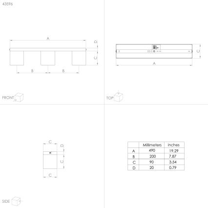 Eglo - Surface-mounted chandelier 3xE27/40W/230V