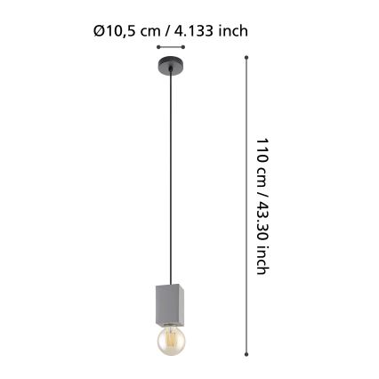 Eglo - Chandelier on a string 1xE27/40W/230V