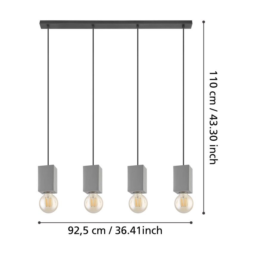 Eglo - Chandelier on a string 4xE27/40W/230V