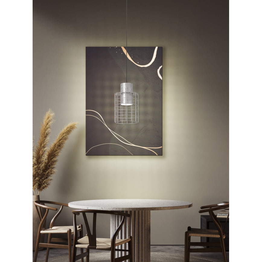 Eglo - Chandelier on a string 1xE27/40W/230V d. 20 cm silver