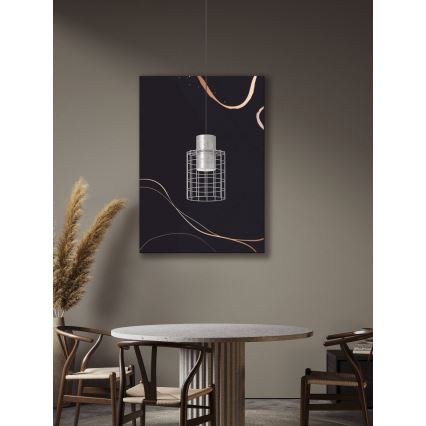 Eglo - Chandelier on a string 1xE27/40W/230V d. 20 cm silver
