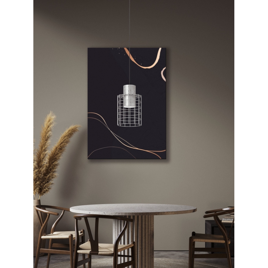 Eglo - Chandelier on a string 1xE27/40W/230V d. 20 cm silver