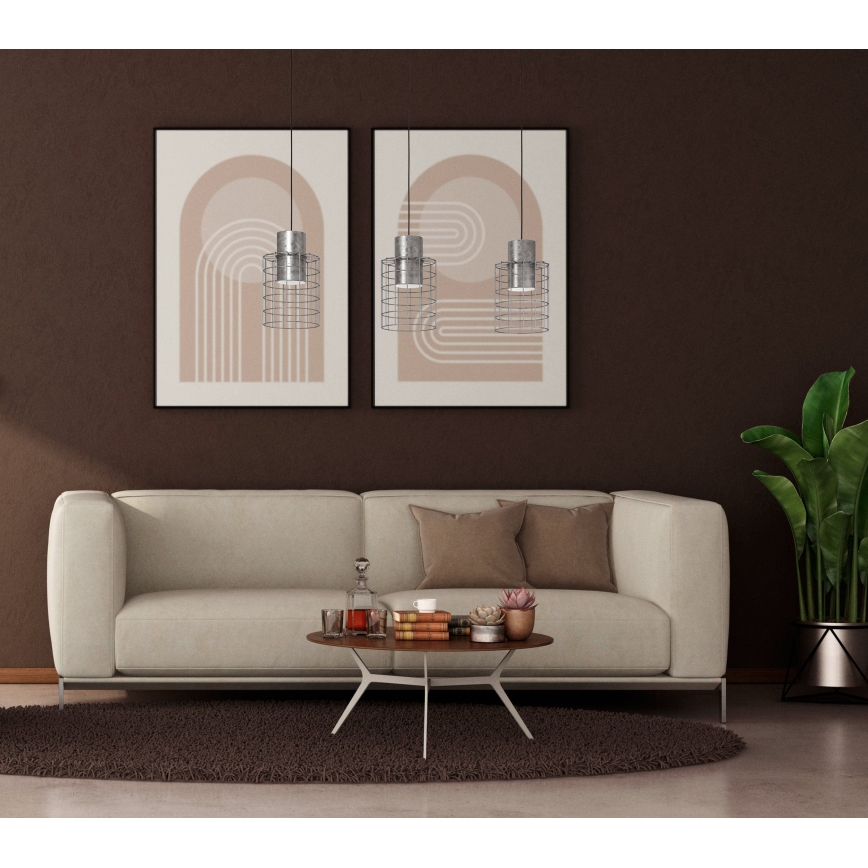 Eglo - Chandelier on a string 3xE27/40W/230V silver