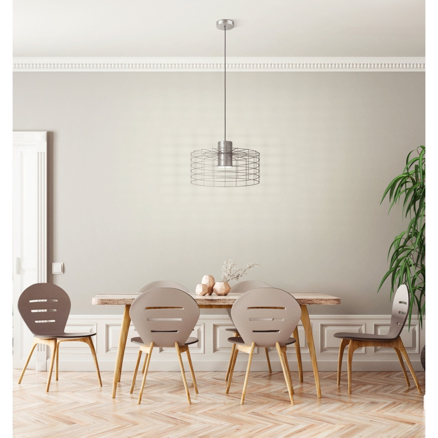 Eglo - Chandelier on a string 1xE27/40W/230V d. 48 cm silver