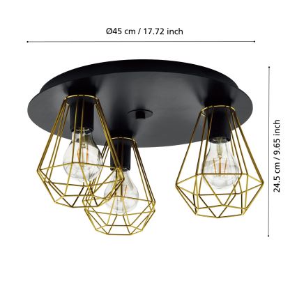 Eglo - Ceiling light 3xE27/40W/230V