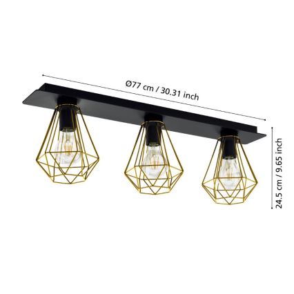 Eglo - Ceiling light 3xE27/40W/230V