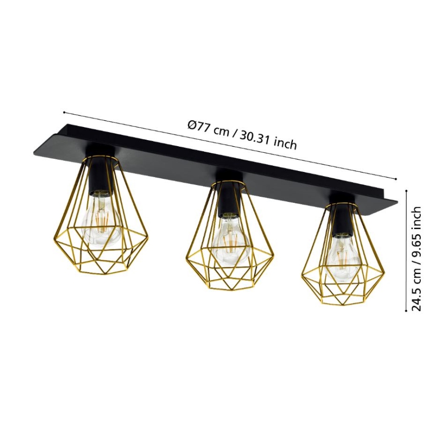 Eglo - Ceiling light 3xE27/40W/230V