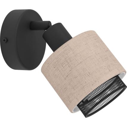 Eglo - Wall spotlight 1xE14/40W/230V black/beige