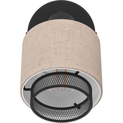 Eglo - Wall spotlight 1xE14/40W/230V black/beige