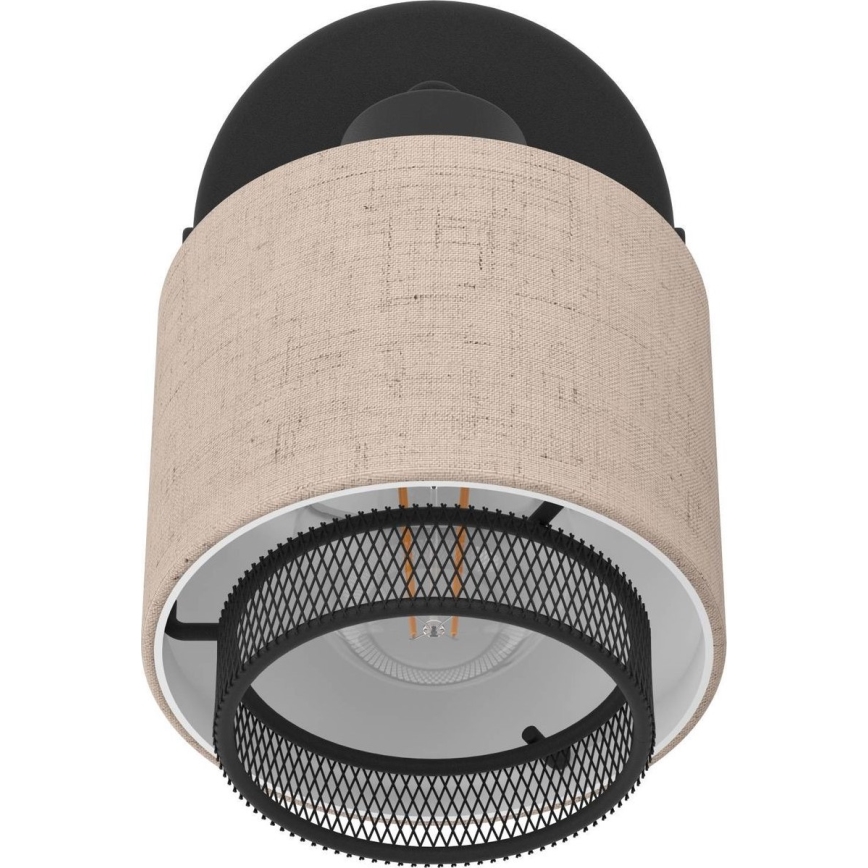 Eglo - Wall spotlight 1xE14/40W/230V black/beige