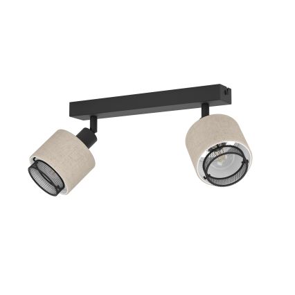 Eglo - Wall light 2xE14/40W/230V black/beige