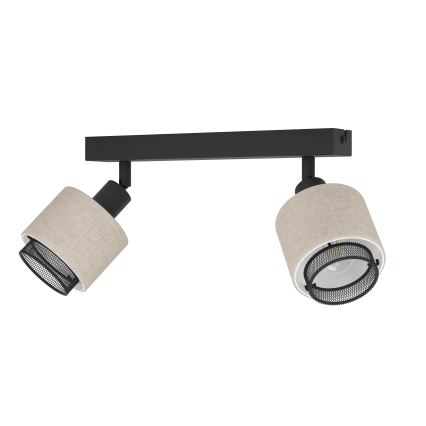 Eglo - Wall light 2xE14/40W/230V black/beige