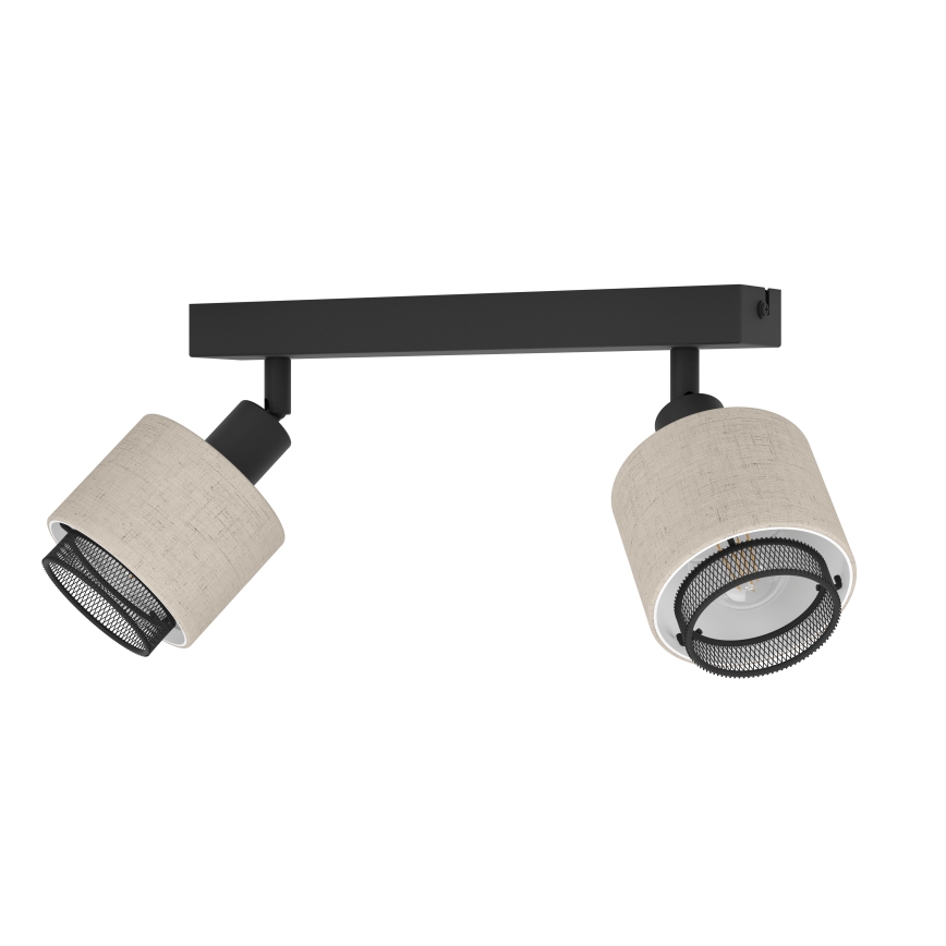 Eglo - Wall light 2xE14/40W/230V black/beige