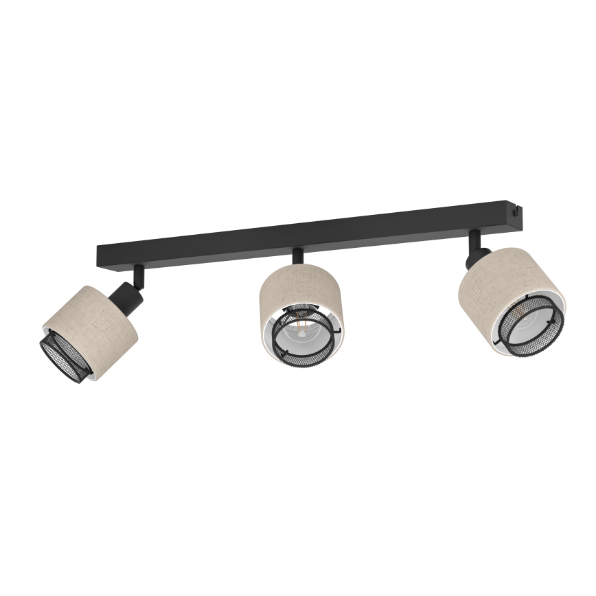 Eglo - Wall light 3xE14/40W/230V black/beige