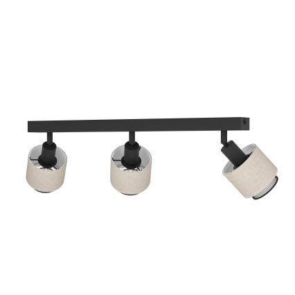 Eglo - Wall light 3xE14/40W/230V black/beige