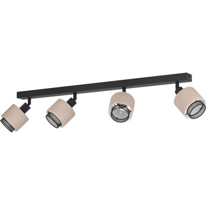 Eglo - Spotlight 4xE14/40W/230V black/beige