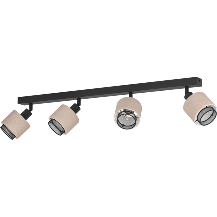 Eglo - Spotlight 4xE14/40W/230V black/beige