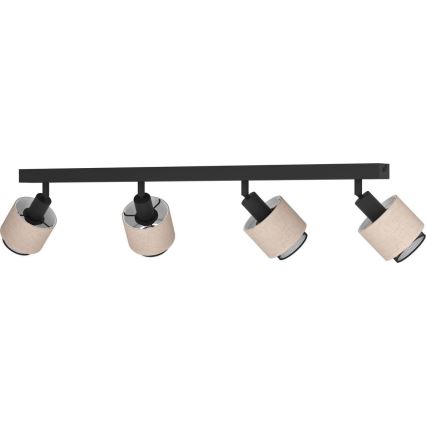 Eglo - Spotlight 4xE14/40W/230V black/beige